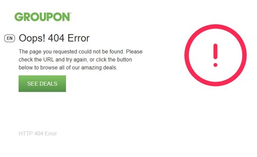 Groupon new 404